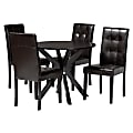 Baxton Studio Marie Dining Set, 29-15/16”H x 35-7/16”W x 35-7/16”D, Dark Brown/Espresso Brown 1 thumbnail image
