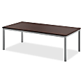basyx by HON® Tubular Steel Frame Coffee Table, Rectangle, Chestnut/Silver