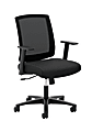 HON® Torch Task Chairs, Mesh Back, Fixed Arms, Black Seat, Fabric