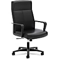 basyx by HON® Validate Ergonomic Bonded Leather High-Back Chair, Black
