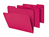 Office Depot® Brand Heavy-Duty Top-Tab File Folders, 3/4" Expansion, 8 1/2" x 11", Letter Size, Red, Pack Of 18 1 thumbnail image