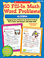 Scholastic 50 Fill-In Math Word Problems, Algebra