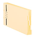 Pendaflex® End-Tab Folder Dividers With Fasteners, 8 1/2" x 11", Letter Size, Manila, Pack Of 50 Dividers