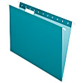 Pendaflex® Premium Reinforced Color Hanging Folders, Letter Size, Teal, Pack Of 25