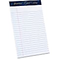 TOPS Ampad Gold Fibre Medium Rule Premium Junior Size Writing Pads - 50 Sheets - Watermark - Stapled/Glued - 16 lb Basis Weight - 5" x 8" - White Paper - Dark Blue Binding - Micro Perforated, Bleed-free, Chipboard Backing - 1 Dozen