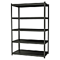 WorkPro® Premier Laminate Adjustable Shelving, 5-Shelves, 72"H x 48"W x 24"D, Gunmetal Gray 1 thumbnail image
