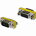 4XEM VGA HD15 Male To Female Adapter - 1 x 15-pin HD-15 VGA Male - 1 x 15-pin HD-15 VGA Female - Silver, Yellow, Black