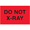 Preprinted Special Handling Labels, DL2361, "Do Not X-Ray", 5" x 3", Fluorescent Red, Roll Of 500