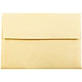 JAM Paper® Booklet Envelopes, #4 Bar (A1), Gummed Seal, 30% Recycled, Antique Gold, Pack Of 25 1 thumbnail image