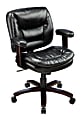 Realspace® Elmhart Bonded Leather Low-Back Task Chair, Cherry/Ebony