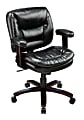 Realspace® Elmhart Bonded Leather Low-Back Task Chair, Cherry/Ebony 1 thumbnail image