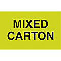 Tape Logic Preprinted Special Handling Labels, DL2501, "Mixed Carton", 5" x 3", Bright Yellow, Roll Of 500 1 thumbnail image
