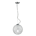 Elegant Designs Crystal Pendant Sphere Hanging Light, 12"W, Chrome