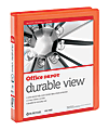 Office Depot® Brand Durable Non-Locking Round View Binder, 1" Rings, Orange