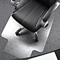 Floortex Polycarbonate Rectangular Chair Mat For Deep-Pile Carpet, 47" x 35", Clear