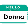 C-Line HELLO my name is... Name Tags - Green, Peel & Stick, 3-1/2 x 2-1/4, 100/BX, 92233