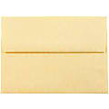 JAM Paper® Parchment Booklet Invitation Envelopes, A6, Gummed Seal, 30% Recycled, Antique Gold, Pack Of 25