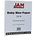 JAM Paper® Color Multi-Use Printer & Copy Paper, Baby Blue, Letter (8.5" x 11"), 50 Sheets Per Pack, 28 Lb