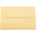 JAM Paper® Booklet Invitation Envelopes, A8, Gummed Seal, 30% Recycled, Antique Gold, Pack Of 25