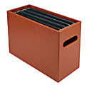 Realspace® Faux Leather Desktop File Holder, 16 1/8"H x 11 1/4"W x 12 7/16"D, Tan 1 thumbnail image