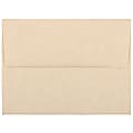 JAM Paper® Booklet Invitation Envelopes, A2, Gummed Seal, 30% Recycled, Brown, Pack Of 25