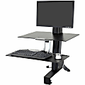 Ergotron® WorkFit-S Sit-To-Stand Workstation, Single HD, Black 1 thumbnail image