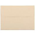 JAM Paper® Parchment Booklet Invitation Envelopes, A6, Gummed Seal, 30% Recycled, Brown, Pack Of 25