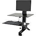 Ergotron® WorkFit-S Sit-To-Stand Workstation, Single LD, Black 1 thumbnail image