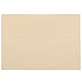 JAM Paper® Parchment Booklet Invitation Envelopes, A7, Gummed Seal, 30% Recycled, Brown, Pack Of 25