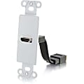 C2G HDMI Pass Through Wall Plate - White - Aluminum - 1 x HDMI Port(s) 1 thumbnail image