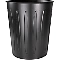 Genuine Joe 6-Gallon Fire-Safe Trash Can, Black 1 thumbnail image