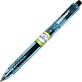 SKILCRAFT® Eco-Bottle Retractable Gel Pens, 0.7 mm, 100% Recycled, Transparent Blue Barrel, Black Ink, Pack Of 12