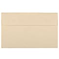 JAM Paper® Parchment Booklet Invitation Envelopes, A10, Gummed Seal, 30% Recycled, Brown, Pack Of 25