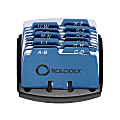 Rolodex® Petite® Card File, 125-Card Capacity, 6 Guides, 2 1/4" x 4", Black