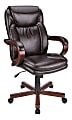 Realspace® Carlin Bonded Leather High-Back Chair, Brown 1 thumbnail image