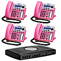 XBLUE Networks X16 Corded Telephone Bundle, Pink, Set of 4 1 thumbnail image