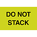 Preprinted Special Handling Labels, DL2241, "Do Not Stack", 5" x 3", Fluorescent Green, Roll Of 500 1 thumbnail image
