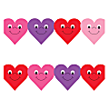 Hygloss Happy Hearts Design Border Strips - 12 (Happy Hearts) Shape - Damage Resistant, Durable, Long Lasting - 36" Height x 3" Width - Assorted - 12 / Pack