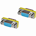 4XEM VGA HD-15 Interface Female To Female Adapter/Coupler - 1 x 15-pin HD-15 VGA Female - 1 x 15-pin HD-15 VGA Female - Silver, Yellow