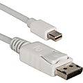 QVS Mini DisplayPort Male to DisplayPort Male Cable - 3.28 ft DisplayPort A/V Cable for Monitor, Notebook, Audio/Video Device - First End: 1 x Mini DisplayPort Male Digital Audio/Video - Second End: 1 x DisplayPort Male Digital Audio/Video