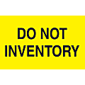 Preprinted Special Handling Labels, DL2281, "Do Not Inventory", 5" x 3", Bright Yellow, Roll Of 500