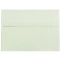 JAM Paper® Parchment Booklet Invitation Envelopes, A7, Gummed Seal, 30% Recycled, Green, Pack Of 25