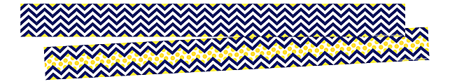 Barker Creek Double-Sided Border Strips, 3" x 35", Chevron Navy, Set Of 24