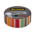 Scotch® Expressions Washi Tape, 5/8" x 393", Blurred Lines