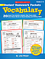 Scholastic Instant Homework Packets: Vocabulary
