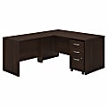 Bush Business Furniture Studio C 60"W L-Shaped Corner Desk With Mobile File Cabinet With Return, Black Walnut, Standard Delivery 1 thumbnail image