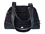 Mobile Edge Sumo Duffel  Medium  duffle bag  ballistic nylon, faux leather  black with pink stitching 1 thumbnail image