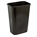 Highmark™ Rectangular Plastic Wastebasket, 10.25 Gallons, 20-1/2"H x 15-1/2"W x 11-1/2"D, Black