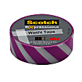 Scotch® Expressions Washi Tape, 5/8" x 393", Purple Lines