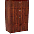 Lorell® Essentials 35-1/2"W x 22"D Lateral 4-Drawer File Cabinet, Cherry 1 thumbnail image